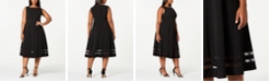 Calvin Klein Trendy Plus Size Illusion-Hem Midi Dress